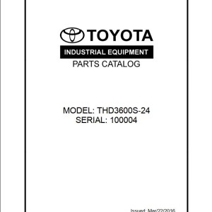 Toyota THD3600S-24 Parts Catalog