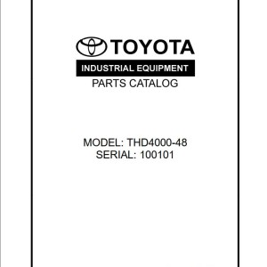 Toyota THD4000-48 Parts Catalog