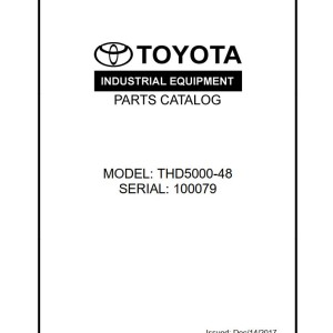 Toyota THD5000-48 Parts Catalog