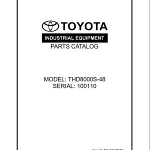 Toyota THD8000S-48 Parts Catalog