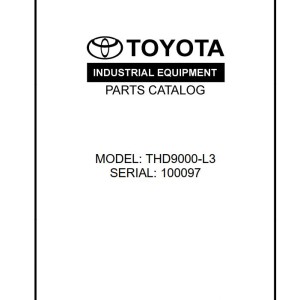 Toyota THD9000-l3 Parts Catalog