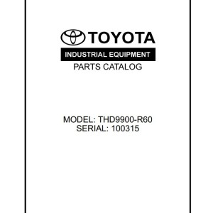 Toyota THD9900-R60 Parts Catalog