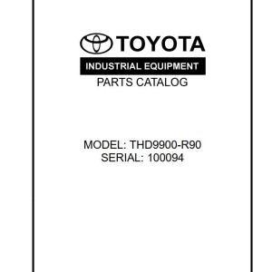 Toyota THD9900-R90 Parts Catalog