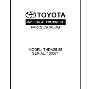 Toyota THDA25-35 Parts Catalog