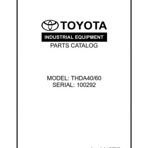 Toyota THDA40-60 Parts Catalog