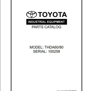 Toyota THDA60-80 Parts Catalog