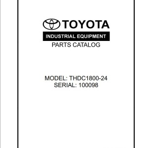 Toyota THDC1800-24 Parts Catalog