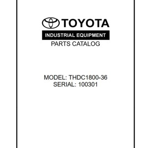 Toyota THDC1800-36 Parts Catalog