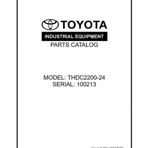 Toyota THDC2200-24 Parts Catalog