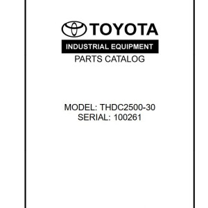 Toyota THDC2500-30 Parts Catalog