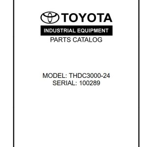 Toyota THDC3000-24 Parts Catalog