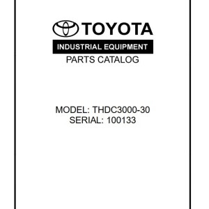 Toyota THDC3000-30 Parts Catalog