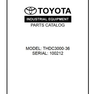 Toyota THDC3000-36 Parts Catalog