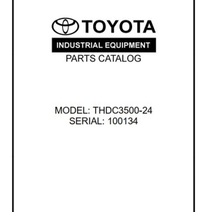 Toyota THDC3500-24 Parts Catalog