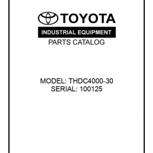 Toyota THDC4000-30 Parts Catalog