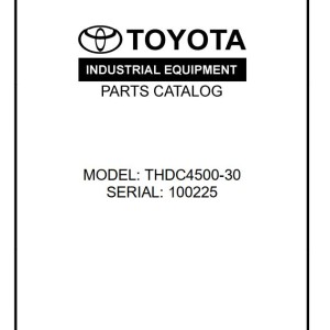 Toyota THDC4500-30 Parts Catalog