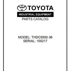 Toyota THDC5500-36 Parts Catalog