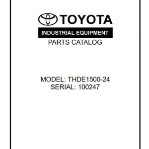 Toyota THDE1500-24 Parts Catalog