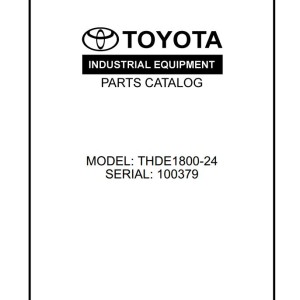 Toyota THDE1800-24 Parts Catalog