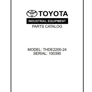 Toyota THDE2200-24 Parts Catalog