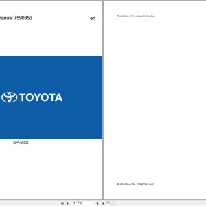 Toyota SPE120 to SPE200L Repair Manual 7590353-040