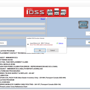 Isuzu IDSS USA Diagnostic Service System 08.2024