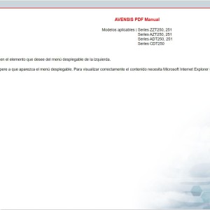 Toyota Avensis 2006 Electrical Service Repair Manual ES