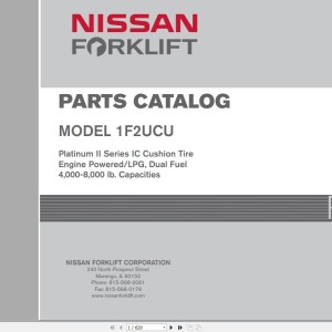 Nissan 1F2UCU Parts Catalog CF720-UBOOK
