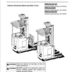 Unicarier RR35 to RS50, RRN35 to RSN50 Service Manual RRNRS-SMSUR