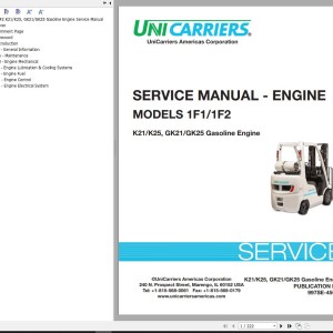 Unicarriers 1F1 1F2 Service Manual - Engine