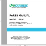 Unicarriers 1F2UC Parts Manual PM4UC-1F2UC