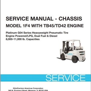 Unicarriers 1F4 Chassis Service Manual SM5UC-1F4TB