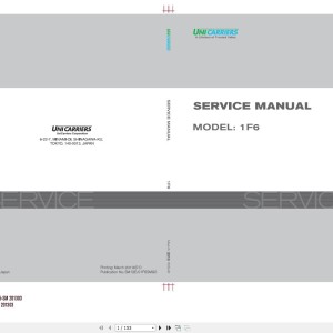 Unicarriers 1F6 Service Manual SM13E-01F6SMG0