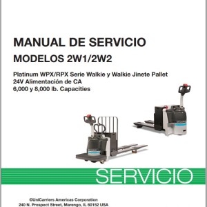 Unicarriers 2W1 2W2 Service Manual SM3UC-2W120-SP