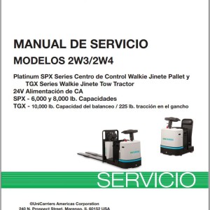 Unicarriers 2W3 2W4 Service Manual SM3UC-2W340-SP