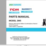 Unicarriers 2W5 Parts Manual CF860-UBOOK