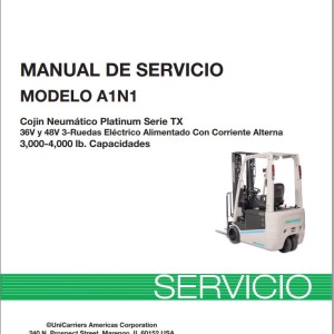 Unicarriers A1N1 Service Manual SM1UC-A1N10-SP