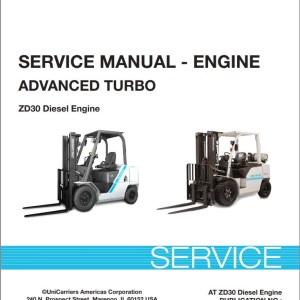 Unicarriers Advanced Turbo Engine ZD30 Service Manual SM5UC-AZD30