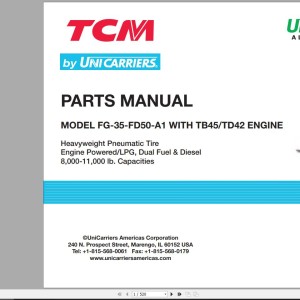 Unicarriers FG-35-FD50-A1 Parts Manual PF-EBMAE