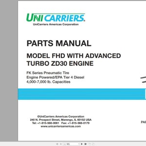 Unicarriers FHD Parts Manual PM5UC-FHDAZD