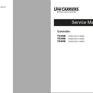 Unicarriers TX30M TX35M TX40M Controller Service Manual 997SE-11010