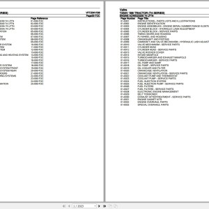 Valtra T4 Series T254V 1B8 Parts Catalog PDF VFT254V1B8
