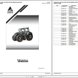 Valtra Q225 1A9 Q5 Parts Catalog