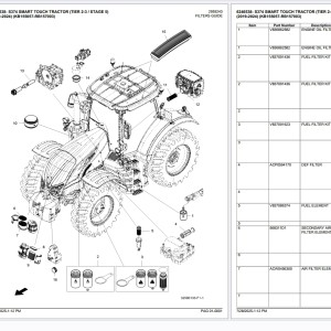 Valtra S374 Smart Touch Tier 2-3 Stage 5 Parts Catalog