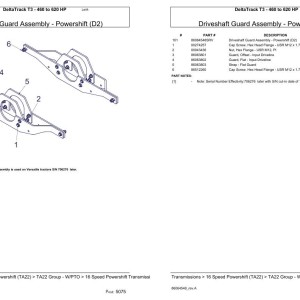 Versatile DeltaTrack T3 460 to 620 HP Parts Catalog PDF
