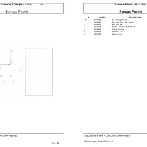 Versatile RT490 Parts Catalog PDF 2011-2014