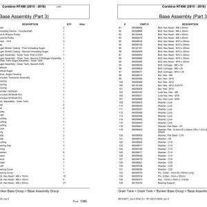 Versatile RT490 Parts Catalog PDF 2015-2016
