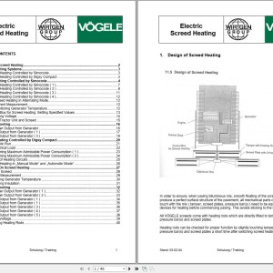 Vogele Electric Screed Heating Trouble Shooting Manual