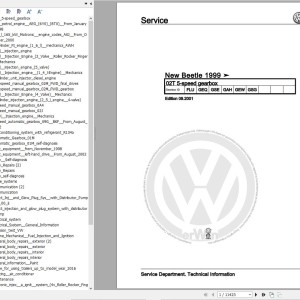 Volkswagen Beetle 1980-2003 Workshop Service Manual