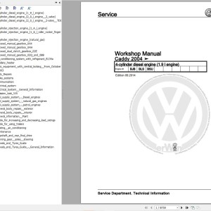 Volkswagen Caddy Kombi 2004-2010 Workshop Service Manual